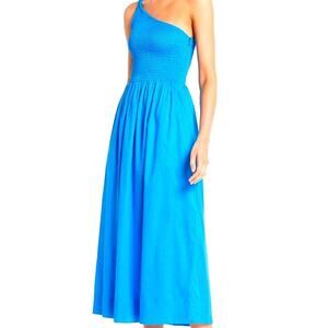 Faithfull the Brand Anthropologie Khalani one Midi Dress Turquoise Size 10